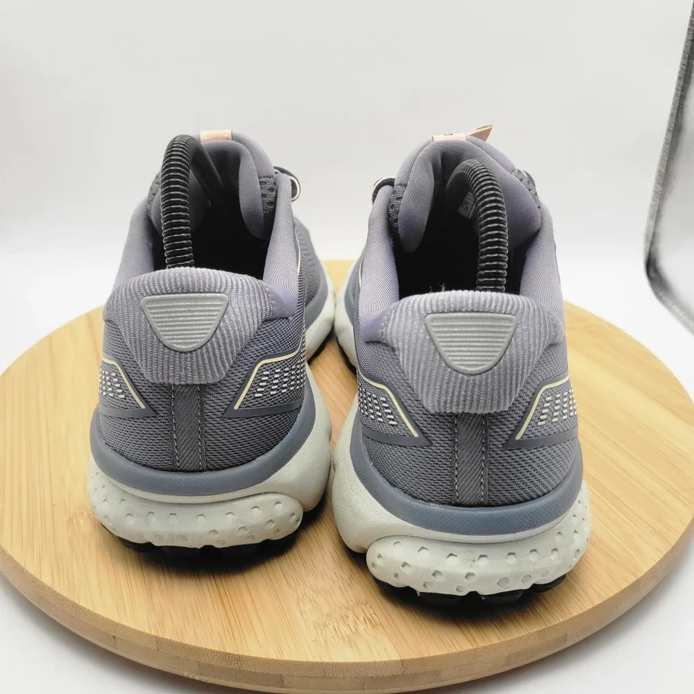 Brooks Ghost 12 Womens Running Shoes Gray Pink 1203051B086 Size 9.5 B Medium